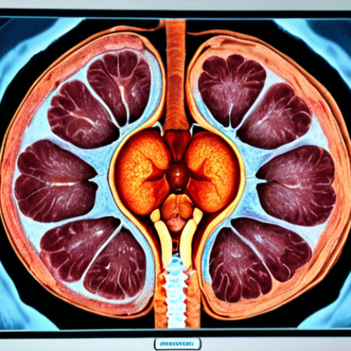 Home 15 **Abdominal CT Scan:** Image depicting a CT scan machine examining a patient's abdomen, highlighting the internal organs like kidneys and intestines, with potential visual indicators of kidney stones.