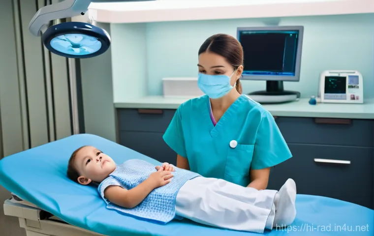 소아 방사선 노출 줄이는 방법 - **Prompt for Medical Imaging with Radiation (Focus on Safety):**
    "A bright and clean medical ima...