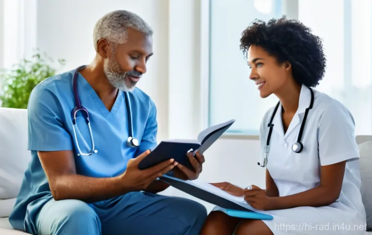 방사선 검사 의료보험 적용 - **Prompt 1: Understanding Health Insurance and Diagnostic Scans**
    "A diverse group of adults, po...